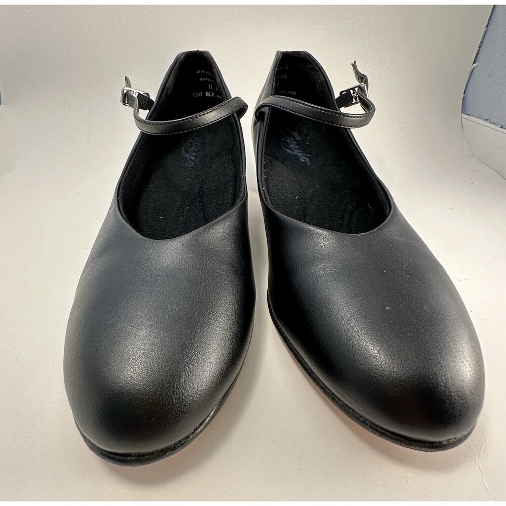 Capezio Mary Jane Character Shoes Black Women's 11 Leather w/Box - Picture 3 of 8